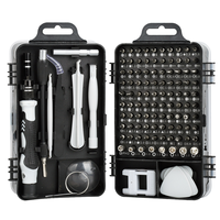 Kit de tournevis magnétique de précision 115-en-1 en chrome, personnalisable OEM, pour réparation de téléphones portables, qualité professionnelle, électronique