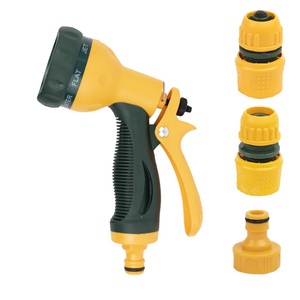 Kit pistola per irrigazione da giardino a 7 funzioni con irrigazione multifluida, regolazione del flusso e funzione di arresto dell'acqua - Product Image 1