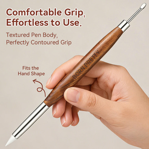 BORN PRETTY Stylo de sculpture pour nail art, en silicone et métal, à double embout, outils pour le modelage, la sculpture, le <span class=keywords><strong>dessin</strong></span> et la mise en forme 3D des ongles - Product Image 4