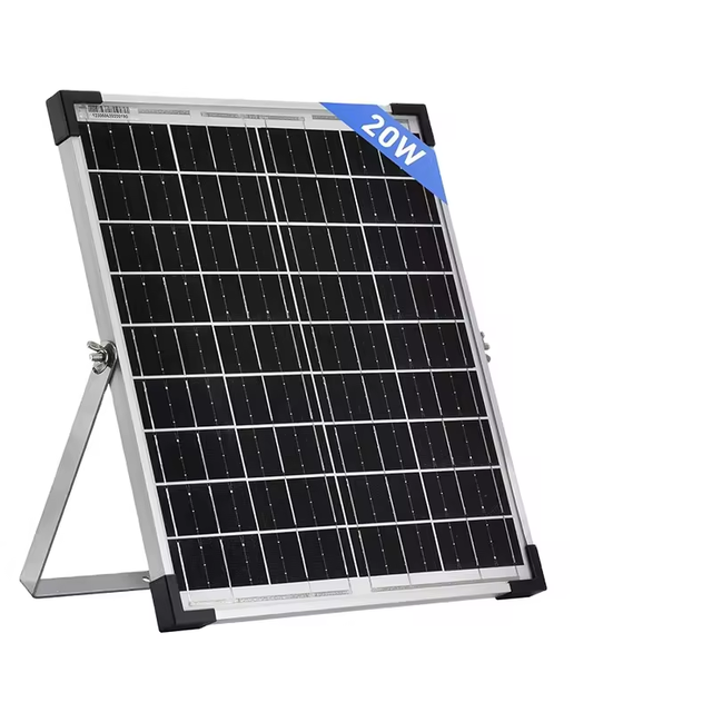 10 Watt Solar Panel  with U Shape Mini Solar Panel 12V 18V Small Mono Solar Panel with Bracket 10W 20W 30W for Security Camera