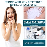 2 Paires de Prothèses Dentaires Cosmétiques Dents Artificielles Réutilisables Sourire Temporaire Supérieur et Sous Faux Dents Placage