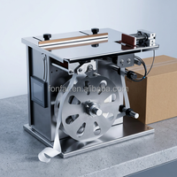 Machine d'étiquetage semi-automatique en L à 90 degrés pour coins de cartons / Machine d'étiquetage à angle droit pour boîtes express
