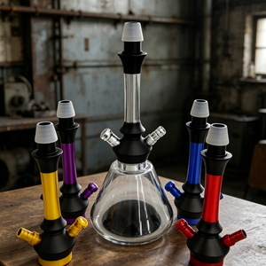 Cachimbas Portátiles de Aluminio de Colores Mixtos al por Mayor de China con 2 Mangueras, Estilo Árabe con Acabado Esmerilado - Product Image 5