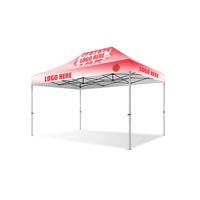 Tente pliante publicitaire moderne et robuste 4x6m (13x20ft) avec logo personnalisé, design élégant, imperméable, pour extérieur