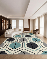 Tapis de sol moderne abstrait minimaliste persan en polyester, imprimé à la machine, à poils ras, surface douce en velours, écologique, vente en gros d'usine