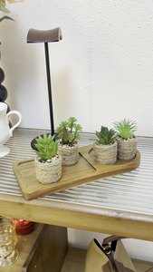 Piccole Piante Succulente Artificiali in Vaso, Decorazione Impermeabile per Casa, Ufficio, Scrivania, Scaffale, Vegetazione da Interni - Product Image 3
