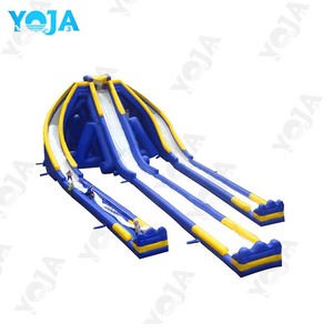 Thương mại dành cho người lớn cao lớn lớn bên ngoài PVC lớn màu xanh <span class=keywords><strong>Inflatable</strong></span> nước SLIDES để bán Ba làn xe bán buôn - Product Image 1