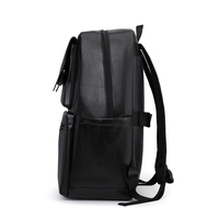Tas Ransel Kulit PU Vintage untuk Pria Kapasitas Besar 15.6 Inch Tas Laptop Kasual Tas Perjalanan