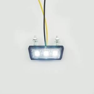 Feu arrière universel 12V pour scooter électrique, éclairage LED de plaque d'immatriculation modifié pour motos, système compact - Product Image 5