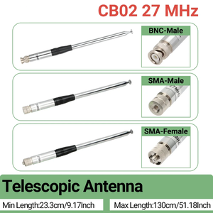 Antena CB Telescópica de Mano de 27MHz, SMA-Hembra/SMA-Hembre/BNC, 130MM, Resistente al Agua IPX7, Ganancia de 2dBi, para <span class=keywords><strong>Walkie</strong></span> Talkie Quansheng <span class=keywords><strong>Cobra</strong></span> - Product Image 3