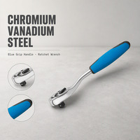Clé à cliquet en acier au chrome-vanadium de qualité supérieure avec poignée en caoutchouc pour la réparation automobile