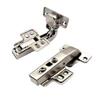 Charnière d'angle Elite 90 degrés finition chromée, charnières à fermeture amortie détachables pour meuble d'angle coudé ou porte d'armoire