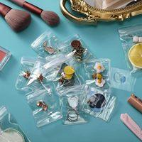 Sacs à fermeture éclair en PVC transparent personnalisés les plus vendus, anti-ternissement, pour bagues, boucles d'oreilles, petits bijoux, emballage