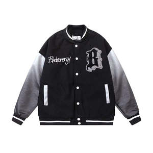 <span class=keywords><strong>Giacca</strong></span> da <span class=keywords><strong>Uomo</strong></span> Personalizzabile <span class=keywords><strong>Oversize</strong></span> Nera Stile Pilota Varsity di Alta Qualità - Product Image 3