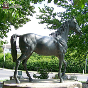 Nhà cung cấp chuyên nghiệp đúc Kích thước cuộc sống Antique Bronze đứng ngựa tượng - Product Image 3