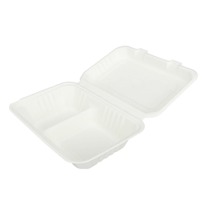 Paper Lunch Box Sugarcane Bagasse Disposable Microwave Safe Paper Take Away Food Packaging Paper Pulp Lunch Box