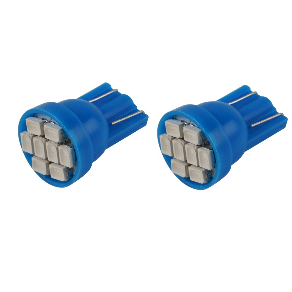 Bevinsee 10x Blue Car Interior Map Dome License Plate Lights Reading Lamps 194 168 192 T10 LED Bulbs