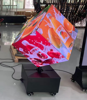 Pantalla de Exhibición Cuadrada de Seis Lados de 65 cm de Alta Calidad Personalizable para Interiores P2 con Señalización Digital y Pantallas para Salas de Exposiciones