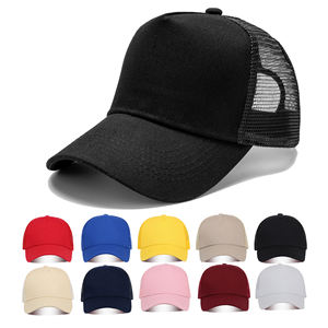 Gorra de camionero de 5 paneles con bordado de logotipo personalizado en blanco superventas de fábrica OEM ODM gorra de camionero de malla transpirable para hombre - Product Image 1