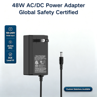 Adaptateur secteur MYIXI 48W AC/DC 3.5A 12V/27.8V/29V 100-240V 50/60Hz avec câble long en matériau PC