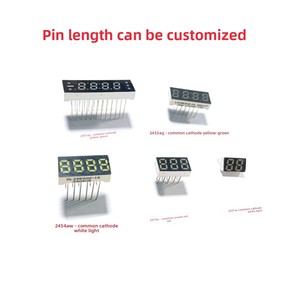 شاشة عرض رقمية <span class=keywords><strong>LED</strong></span> مباشرة من المصنع، 0.25 بوصة، أربعة أرقام، عالية السطوع، أنبوب رقمي أحمر اللون لعرض الوقت 2453 - Product Image 3