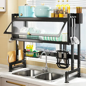 85cm sopra il lavello scolapiatti da cucina scolapiatti scolapiatti scolapiatti lavello per essiccare contenitori in ferro e scaffali Escurridor De Platos - Product Image 2