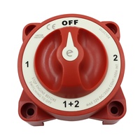 Interruptor de Batería para Yate Marino de 32V 350A, Interruptor Selector de Batería Giratorio de Cobre Rojo Plateado