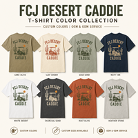 T-shirt personnalisé pour homme, style caddie de golf, en coton peigné ringspun, coupe ample, thème vie de campagne