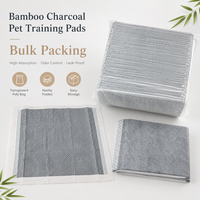 Ventes en gros de coussinets absorbants pour animaux de compagnie en charbon de bambou, super absorbants, anti-fuites, jetables, coussinets d'entraînement pour chiens OEM ODM