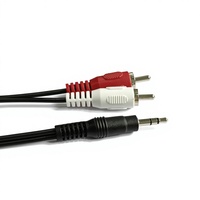 Câble audio stéréo premium 3,5 mm vers 2 RCA en PVC, répartiteur Y pour haut-parleurs, lecteur DVD, téléviseur, voiture, smartphone