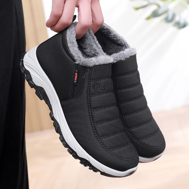 Gum Out-sole Fur Lined Men's Winter Snow Boots Ankle Boots Outdoor Winter Warm Shoes for Men Discount Price