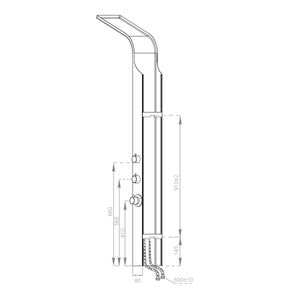 เครื่องมือกลึงคุณภาพสูง01แผงฝักบัวสปาสีดำ - Product Image 5