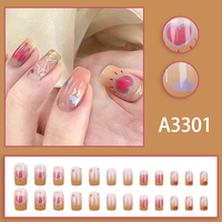 Vente en gros d'ongles de marque personnaliséeNouvelle mode Presse française sur les onglesStyles multiples Ongles en gel artificiels de haute qualité