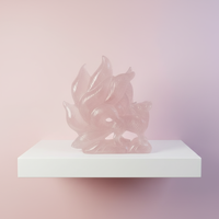 Vente en gros de sculptures d'animaux en cristal naturel de haute qualité, sculptures de renard à neuf queues et de sirène en cristal de quartz rose, cadeau