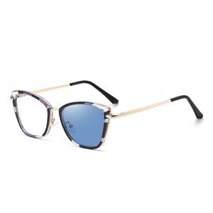 95290 Nuevas <span class=keywords><strong>Gafas</strong></span> de Moda Retro con Diseño de Ojo de Gato para Mujer, Anti Luz Azul, Lentes Fotocromáticas, Logotipo Personalizable - Product Image 4