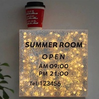 Boîte lumineuse en acrylique LED personnalisée pour bar/magasin - Panneau publicitaire personnalisé, logo, résistant aux intempéries et à la poussière, montage mural, affichage commercial
