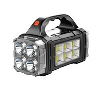 Lampe torche LED COB solaire rechargeable par USB, étanche, puissante pour le camping, le travail en extérieur et les lanternes.