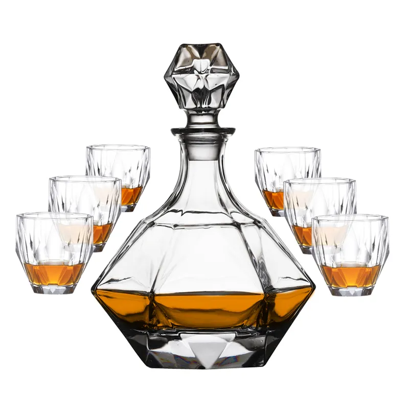 950Ml/32Oz Glas Whisky Decanter Cups Set Groothandel Whiskey Glazen Cup Decanter Kit Cadeau Voor Vader dag