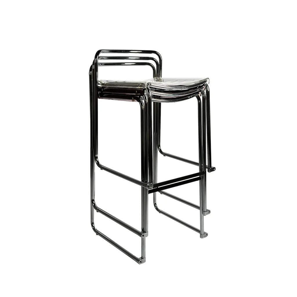 Elena Household Luxury Modern Clear Stackable Acrylic Metal Dining Chair For Living Room