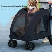 Sac de transport de luxe léger et confortable pour chien et chat, lavable, pliable, avec chariot et panier de couchage amovible, pliage à une main