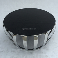 Table basse spéciale acier inoxydable, meuble d'intérieur, table en verre, table métallique