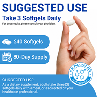 SOLOTREE OEM OBM Acide R-Alpha Lipoïque 600mg Antioxydant 240 Gélules Molles à Base d'Huile de Coco Personnalisé XEnergy Métabolisme & Vitalité Quotidienne