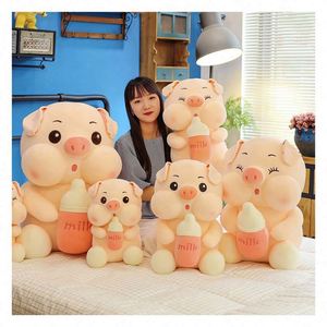 High Quality Custom <b>Soft</b> Plush Pig <b>Pillow</b> Cute Kid's Stuffed Animal Toy Zipper for Emotional Support Wholesale Giant Plush Toy - Product Image 1