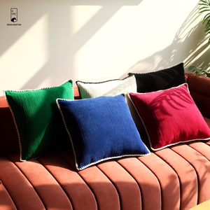<span class=keywords><strong>Federa</strong></span> per <span class=keywords><strong>cuscino</strong></span> natalizia solida rossa fodera per <span class=keywords><strong>cuscino</strong></span> personalizzata decorativa morbida a righe <span class=keywords><strong>con</strong></span> <span class=keywords><strong>bordo</strong></span> ricamato bianco per divano divano - Product Image 6