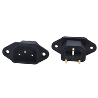 Prise d'alimentation industrielle C14 pour équipement IA, 3 broches mâle, 10A 250V, pièce de rechange, prise secteur CA pour connecteur d'ordinateur et bouilloire