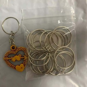 Portachiavi portachiavi in argento piatto 30mm connettori ad anello Modulare/portachiavi in metallo da 1.2 pollici/portachiavi a doppio anello portachiavi gancio - Product Image 3