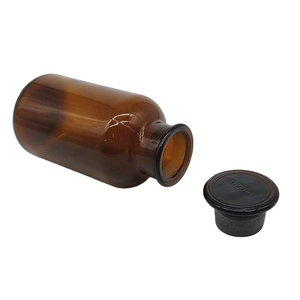 Botella de Reactivo de Vidrio Ámbar con Tapón de Boca Ancha de Varias Especificaciones para Almacenamiento de Reactivos de Laboratorio - Product Image 5