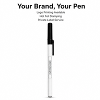 Stylos à bille blancs à corps métallique 1,0 mm, pointe métallique, impression de logo, encre noire, bleue, rouge, vente en gros d'usine, promotion bureau