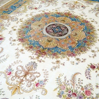 9x12ft noué à la main 100% plaine marocain afghan fait à la main turc moderne tapis en soie