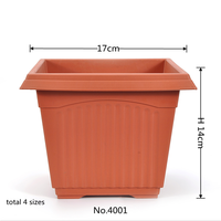 Yicai – pot de fleurs en plastique, vente directe d'usine, jardin vert utilisé avec fleur/plante verte, pot de fleurs de table, couleur d'automne